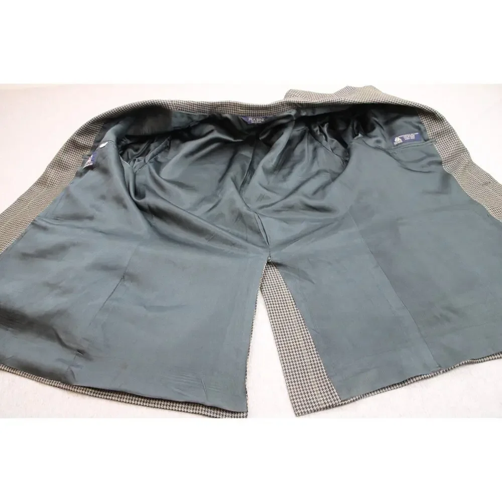 Jos A Bank Blazer‎ Men's Size 41R 100% Wool Houndstooth Executive Collection